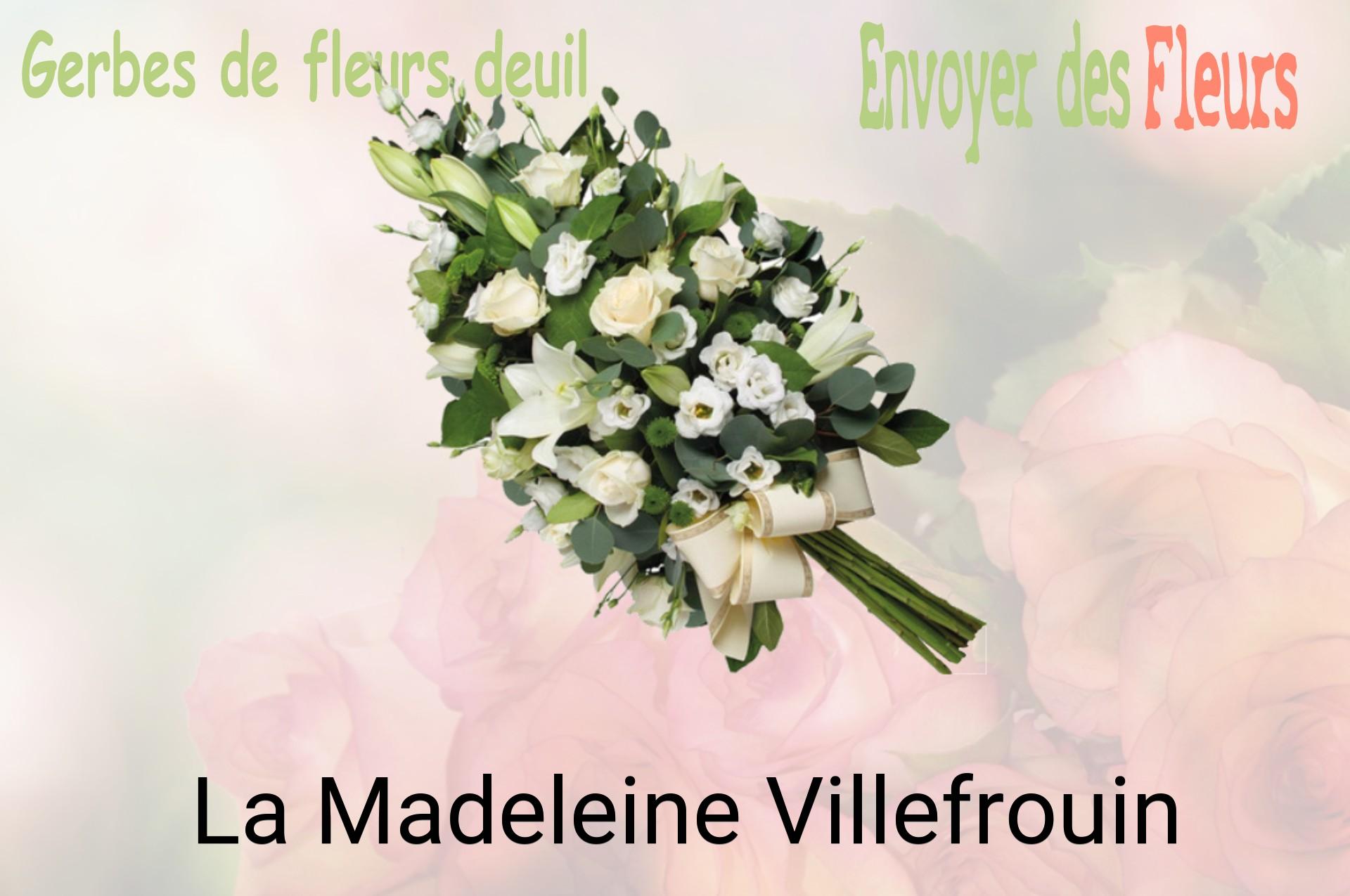 Gerbe de fleurs de deuil livrée à La Madeleine-Villefrouin